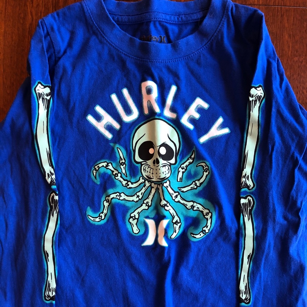 Little boys long sleeve Hurley T-shirt 4T Blue